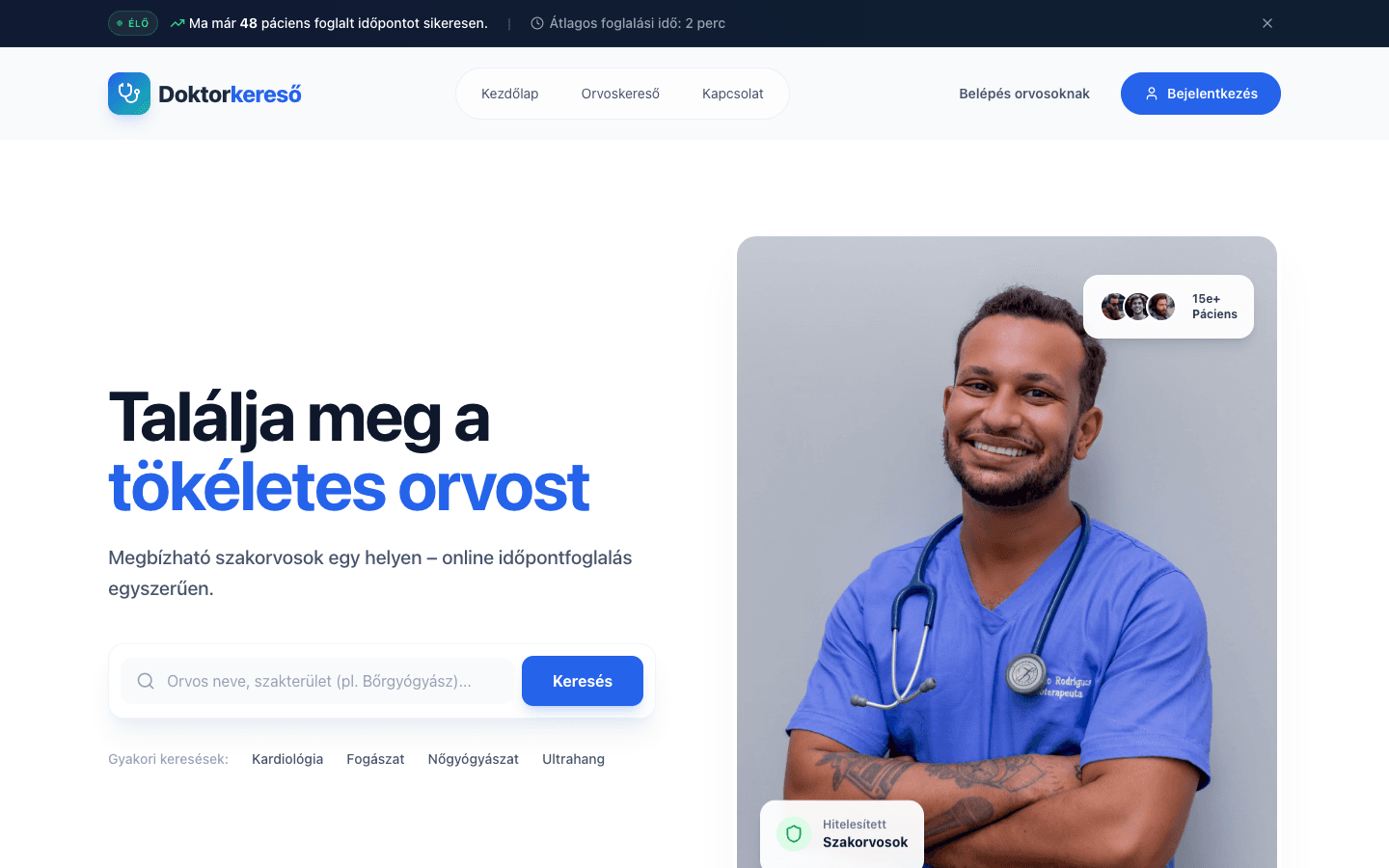 Doktorkereso.com előnézet